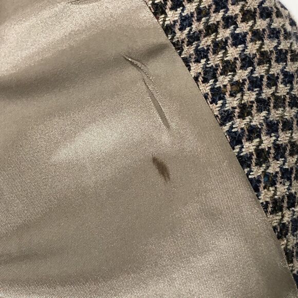 Vintage Tommy Hilfiger Houndstooth Blazer 44L Three-Button USA Union Academia - Picture 11 of 14